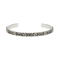 Double Gucci Interlocking Gucci Cuff With Flowers Bracelet