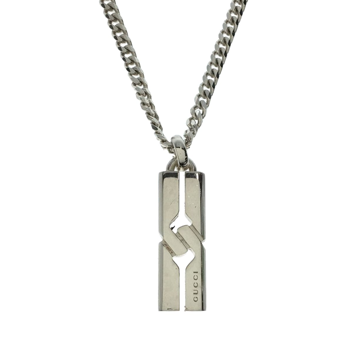 Double Gucci Knot Pendant Necklace