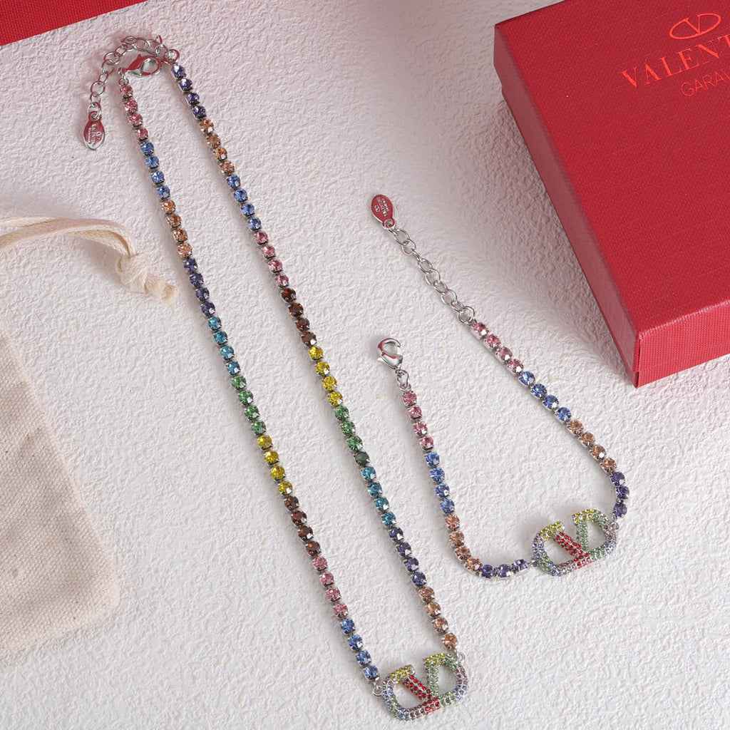 18K Valentino Multi-Color Crystals Bracelet