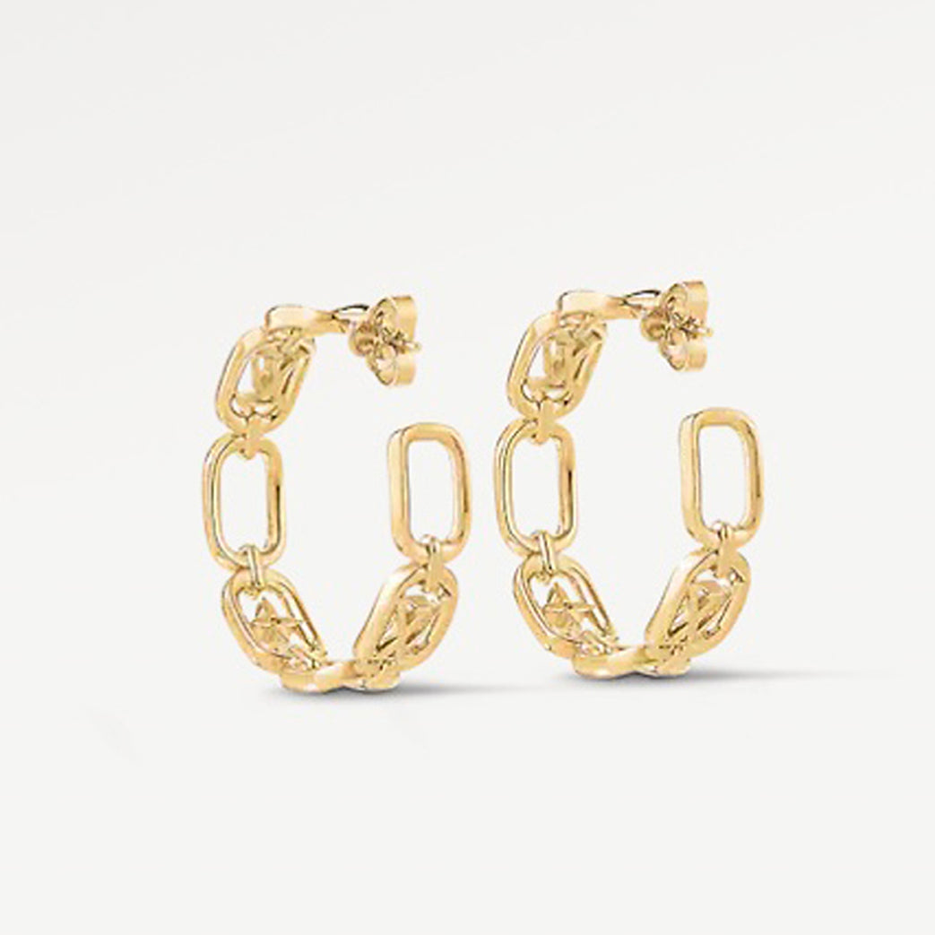 18K Louis Vuitton My Chain Earrings