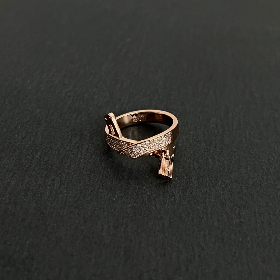 18K Kelly Gavroche Diamonds Hermes Ring